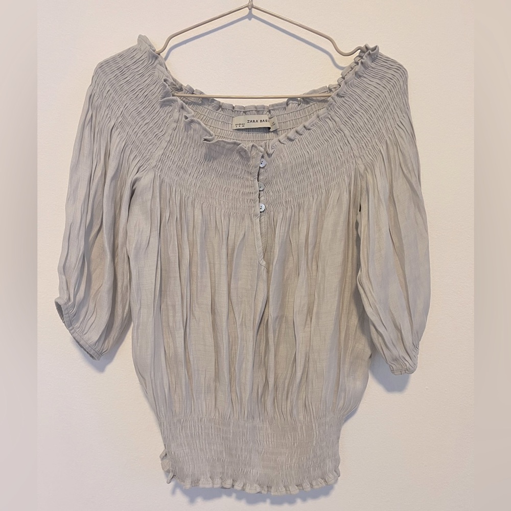 Zara light grey blouse women’s small